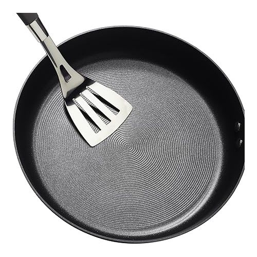  Circulon Symmetry Hard Anodized Nonstick Frying Pan Set / Skillet Set - 10 Inch and 12 Inch, Black