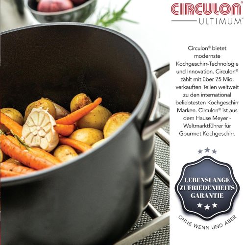  Circulon Premium Kochtopf (24 cm) mit lebenslanger Zufriedenheitsgarantie und einzigartiger Antihaft-Beschichtung