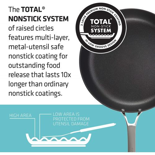  Circulon Elementum Hard Anodized Nonstick Stock Pot/Stockpot with Lid, 7.5 Quart, Oyster Gray