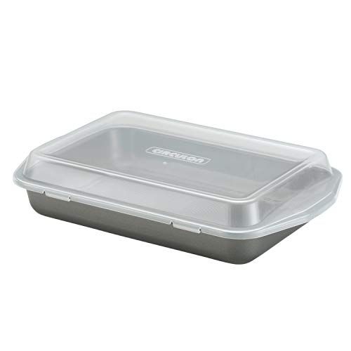  Circulon 57968 Total Nonstick Baking Pan With Lid / Nonstick Cake Pan With Lid, Rectangle - 9 Inch x 13 Inch, Gray: Set Of Cake Pans With Lids: Kitchen & Dining