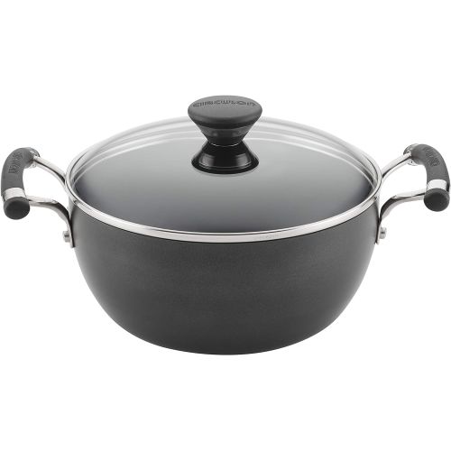  Circulon Acclaim Hard Anodized Nonstick Casserole Dish/Casserole Pan with Lid - 4.5 Quart, Black