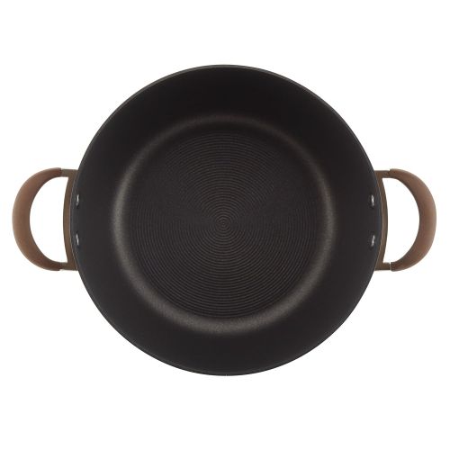  Circulon Symmetry Hard-Anodized Nonstick 5.5-Quart Covered Casserole, Chocolate