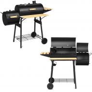 Cirocco BBQ Pit Charcoal Grill Meat Cooker with Offset Smoker & Bottom Shelves | Heavy Duty Support 55Lbs Non Toxic Food Grade Large Durable Ample Space | For Barbecues Camping Pic
