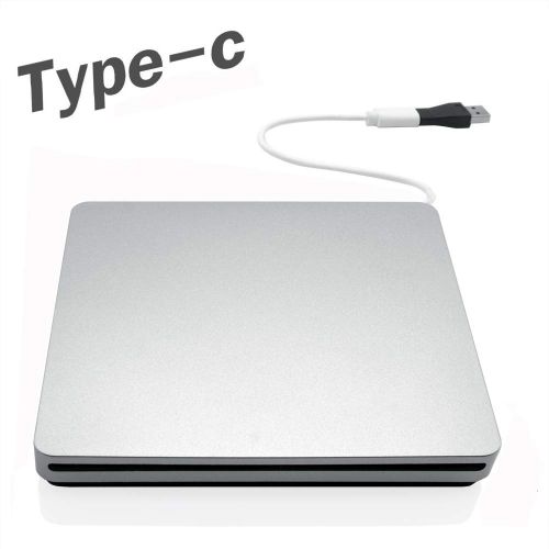  Cisasily Type-C Superdrive External DVDCD Reader and DVDCD Burner for Latest Mac ProMacBook ProASUS ASUSDELL Latitude with USB-C Port Plug and Play (Silver)