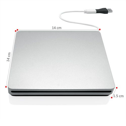  Cisasily Type-C Superdrive External DVDCD Reader and DVDCD Burner for Latest Mac ProMacBook ProASUS ASUSDELL Latitude with USB-C Port Plug and Play (Silver)