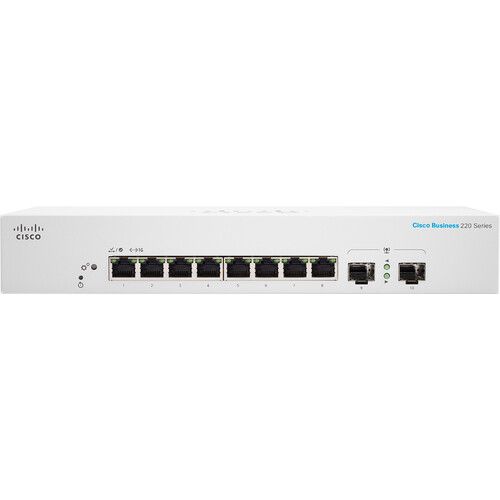  Cisco CBS220-8T-E-2G 8-Port Gigabit Managed Network Switch with SFP