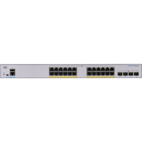  Cisco CBS250-24FP-4X 24-Port Gigabit PoE+ Compliant Managed Switch with SFP+ (370W)