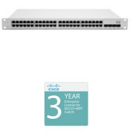 Cisco MS225-48FP Access Switch with 3-Year Enterprise License and Support