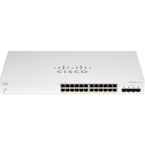  Cisco CBS220-24P-4G 24-Port Gigabit PoE+ Compliant Managed Network Switch with SFP