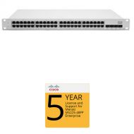 Cisco MS225-48FP Access Switch with 5-Year Enterprise License and Support