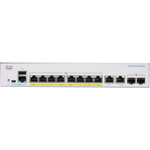  Cisco CBS350-8FP-2G 8-Port Gigabit PoE+ Compliant Managed Switch with SFP+ (120W)