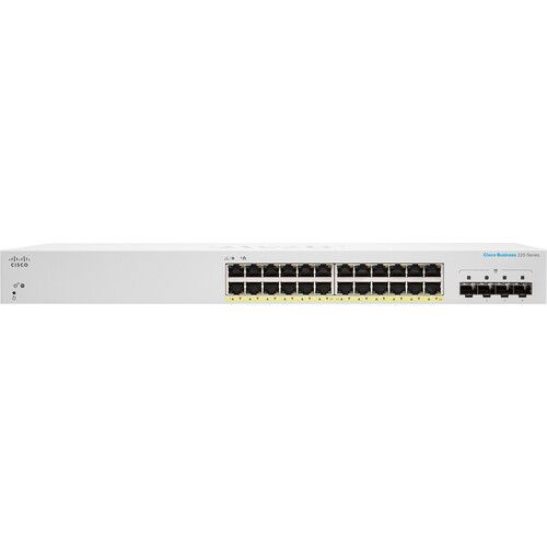  Cisco CBS220-24FP-4G 24-Port Gigabit PoE+ Compliant Managed Network Switch with SFP