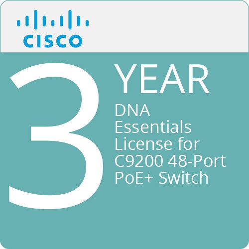  Cisco Catalyst 9200 48-Port PoE+ Managed Switch & 3-Year DNA Essentials License Bundle