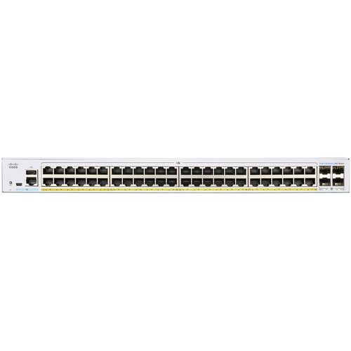  Cisco Business CBS350-48P-4X 48-Port Gigabit PoE+ Compliant Managed Network Switch with SFP+ (370W)