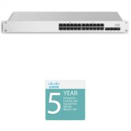 Cisco MS225-24P Access Switch with 5-Year Enterprise License and Support