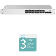 Cisco MS225-24P Access Switch with 3-Year Enterprise License and Support