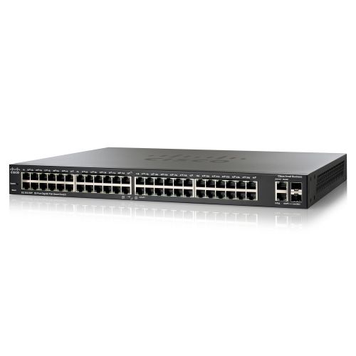  Cisco SG20050P 50 port Gigabit PoE Smart Switch (SLM2048PT) 24 Port and 24 Poe Ports with Additional 2 Combo Mini GBIC a Total of 50 Ports