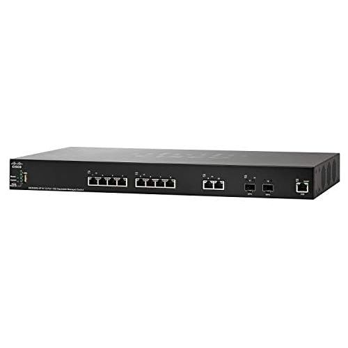  Cisco SG350XG-2F10 Stackable Managed Switch with 10 ports 10 Gigabit Ethernet (GbE) plus 2 x 10G Combo SFP+, Limited Lifetime Protection (SG350XG-2F10-K9-NA)