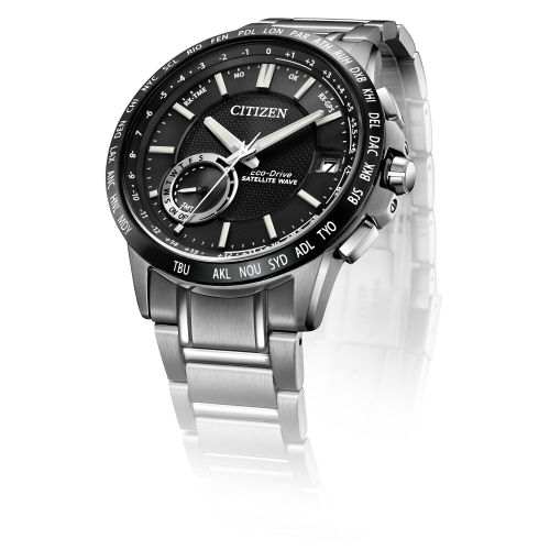  Citizen Mens CC3005-85E Satellite Wave-World Time Silvertone GPS Stainless Steel Watch by Citizen