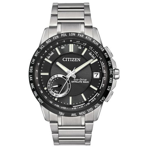  Citizen Mens CC3005-85E Satellite Wave-World Time Silvertone GPS Stainless Steel Watch by Citizen