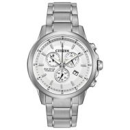 Citizen Mens AT2340-56A TI + IP Silvertone Titanium White Dial Watch by Citizen