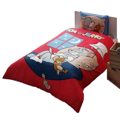 Cityof20 cityof20 Tom And Jerry Good Night Kids Twin Duvet/Quilt Cover Set Single/Twin Size Kids Bedding