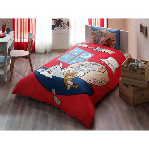  Cityof20 cityof20 Tom And Jerry Good Night Kids Twin Duvet/Quilt Cover Set Single/Twin Size Kids Bedding