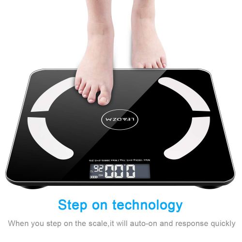 Civilys civilys Bluetooth Smart Body Fat Scale Wireless Digital Bathroom Scales Weight Scale BMI Scale Body...