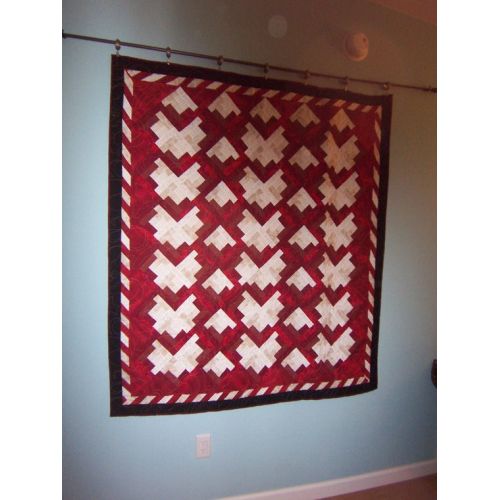  Clairestjames13 quilt red and white pathwork courtepointe