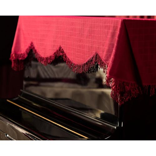  Clairevoire Upright Piano Top Cover [Classic Wine] | Double layered with inner lining | Minimalist & Modern Design | Protects against dust and scratches | Suitable for all vertical