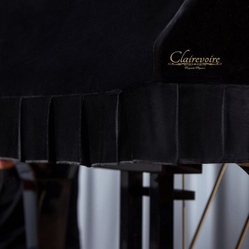  Clairevoire Grandeur: Premium Velvet Grand Piano Cover [CX5] | Handcrafted | Luxury-grade Velvet | Anti-scratch/blemish/dust | Gentle Climate Protection | For Yamaha, Steinway, Kaw