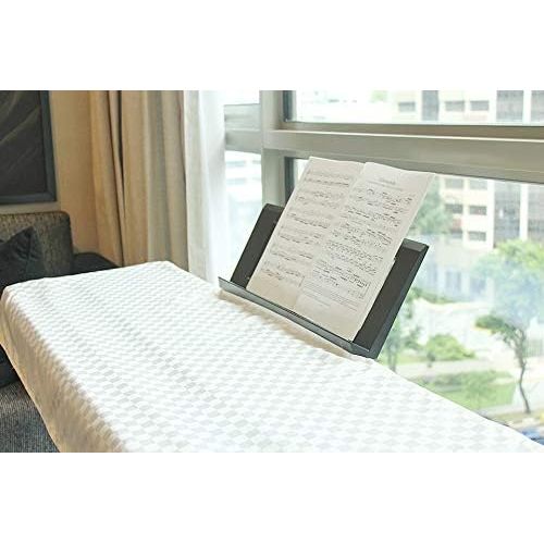  Yamaha P515 Digital Piano Cover by Clairevoire [Pearl White] | Fitted Bookstand Opening | Easy Access Side Foldovers | Double Layered & WATERPROOF | 52.6 in x 14.8 in