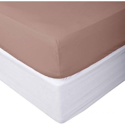  Clara Clark 3Pc Sheet Set, Premier 1800 Collection - Double Brushed Microfiber, Hypoallergenic, Wrinkle free, 3 Piece Set 1 Fitted sheet 2 Pillowcases, King Taupe Sand