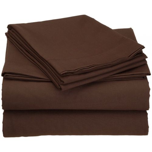  Clara Clark Affordable Microfiber Bed Sheet Set - Full Size, Chocolate