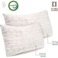 [아마존 핫딜] Clara Clark Bamboo Shredded Memory foam Queen/Standard Size Pillow with removable Washable Pilloecover Set of 2