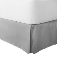 Clarence linen 100% Egyptian Cotton 600 Thread Count 15 Inch Fall 1 Piece Bed Skirt Silver Grey Full