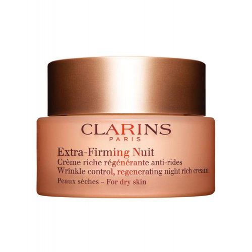  Clarins Extra-Firming Nuit Wrinkle Control Regenerating Night Rich Cream Dry Skin, 1.6 Ounces