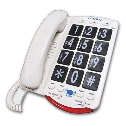  Clarity JV35 50dB Amplified Telephone with Talk Back - Black Buttons