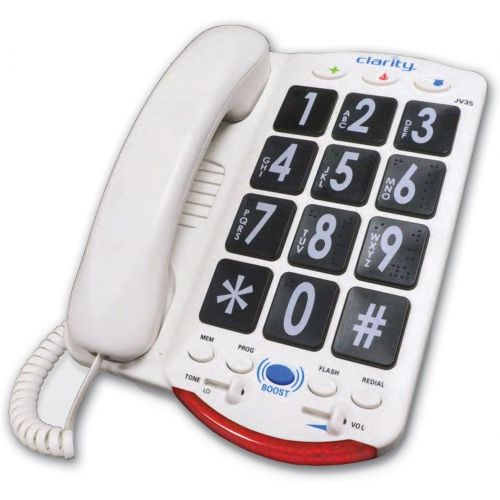  Clarity JV35 50dB Amplified Telephone with Talk Back - Black Buttons