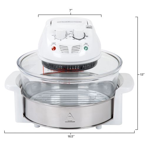  Classic Cuisine 12-17 Quart 1200W Halogen Tabletop Oven - White by Classic Cuisine