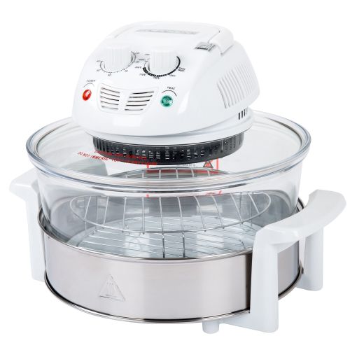  Classic Cuisine 12-17 Quart 1200W Halogen Tabletop Oven - White by Classic Cuisine