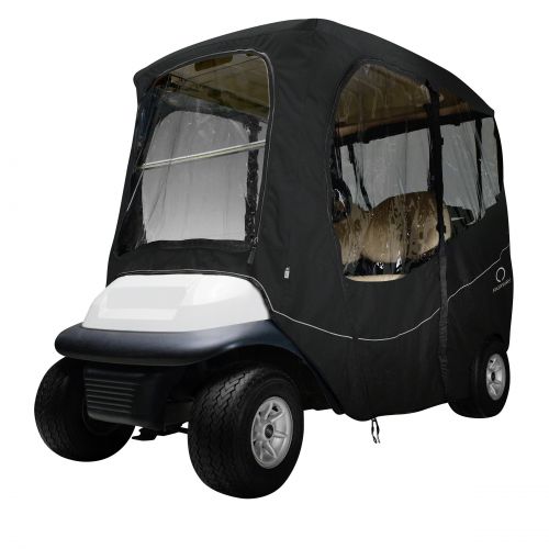  Classic Accessories Fairway 40-054-330401-00 Deluxe Golf Car Enclosure, Short Roof, Black by Classic Accessories