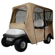 Classic Accessories Fairway 40-050-345801-00 Deluxe Golf Car Enclosure, Long Roof, Khaki by Classic Accessories