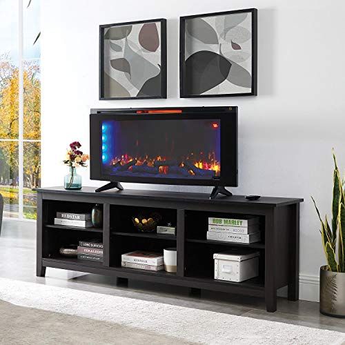  Classicflame 42” Wall-Mounted Infrared Quartz Electric Fireplace Heater with Display Stand & Remote control with 2 AAA batteries included