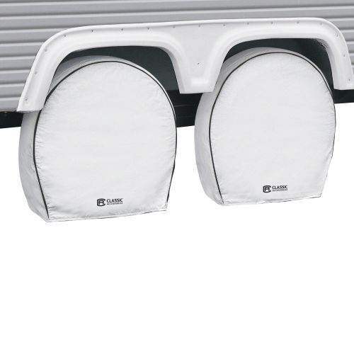  Classic Accessories OverDrive Deluxe RV Wheel Covers (4-pack), White, Choose Wheel Diameter 18 - 41