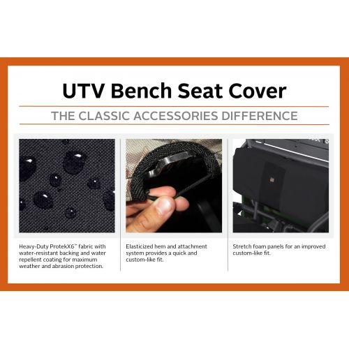  Classic Accessories QuadGear UTV Bench Seat Cover, Black