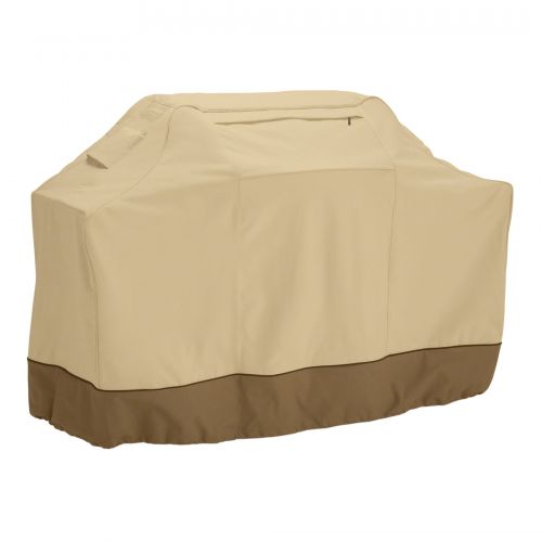  Classic Accessories Veranda Grill Cover - Durable BBQ Cover with Heavy-Duty Weather Resistant Fabric, Large, 64-Inch L, Pebble