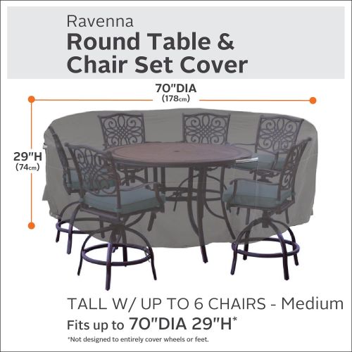  Classic Accessories Ravenna Patio Tall Table & Chair Set Cover