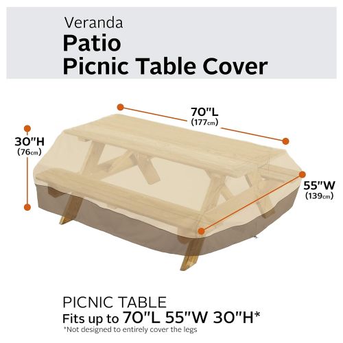  Classic Accessories Veranda Picnic Table Cover