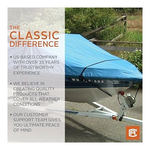  Classic Accessories Stellex Center Console Boat Cover, Fits 20'-22'L, Beam W to 106